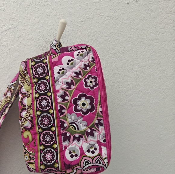 Vera Bradley Very Berry Paisley Toggle Closure Tote With Wristlet - Picture 2 of 4